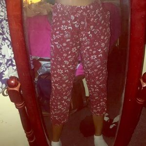 Airy red elephant pants